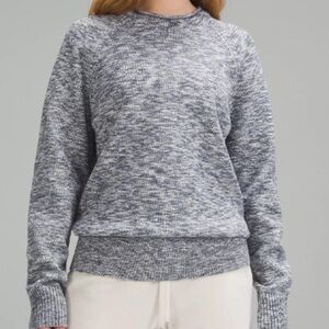 BDG Urban Outfitters Heathered Blue Long Sleeve Cotton Crewneck Sweater Size Med